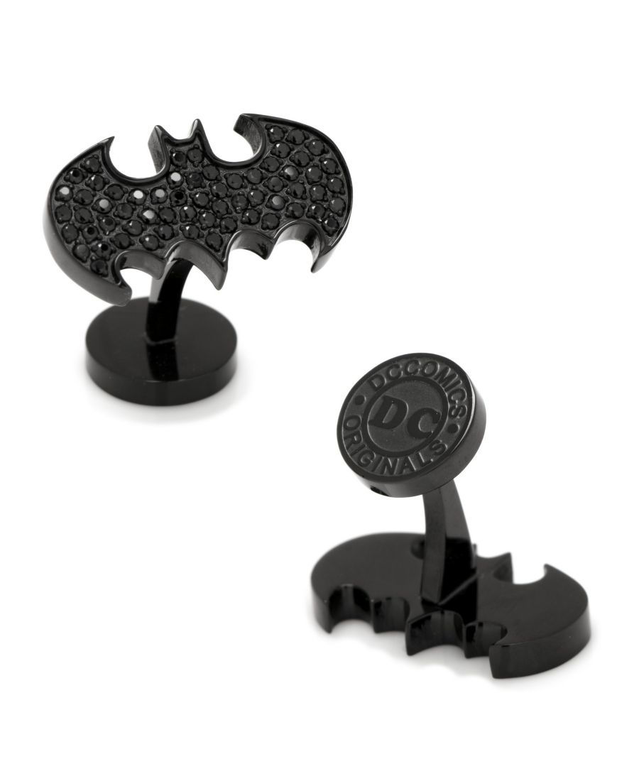 

Запонки из нержавеющей стали с кристаллами в стиле Бэтмена Cufflinks Inc, Black
