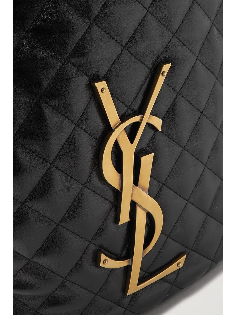 Сумка-тоут «Икар макси» из простеганной кожи SAINT LAURENT, черный — фото 4