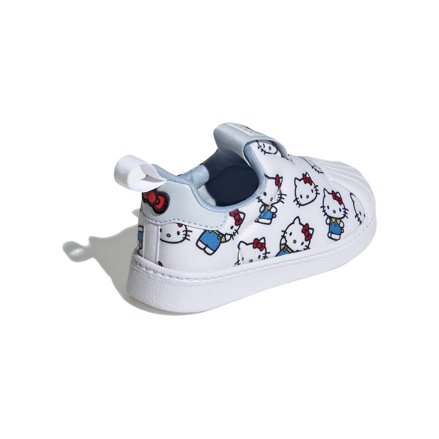 Кроссовки Adidas Hello Kitty X Superstar 360 I 'White Allover Print', белый/голубой — фото 3