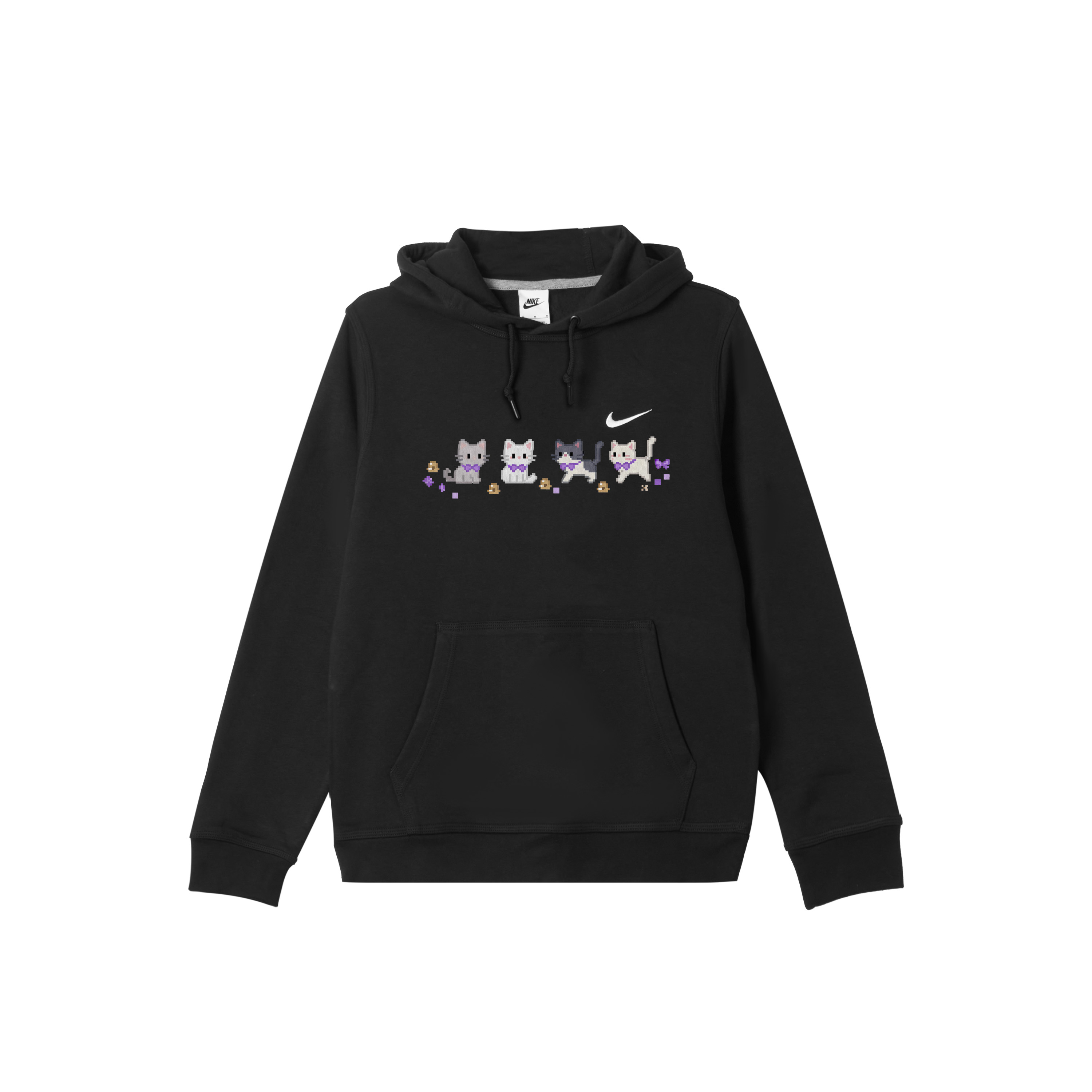 

Nike Мужская толстовка Club с капюшоном, черная, утепленная, стандартного размера, Черный, Nike Мужская толстовка Club с капюшоном, черная, утепленная, стандартного размера