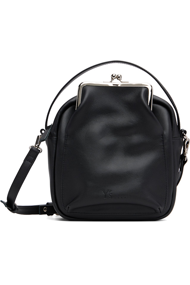 

Сумка-Коробка из коровьей кожи с металлической застежкой Y'S, черный