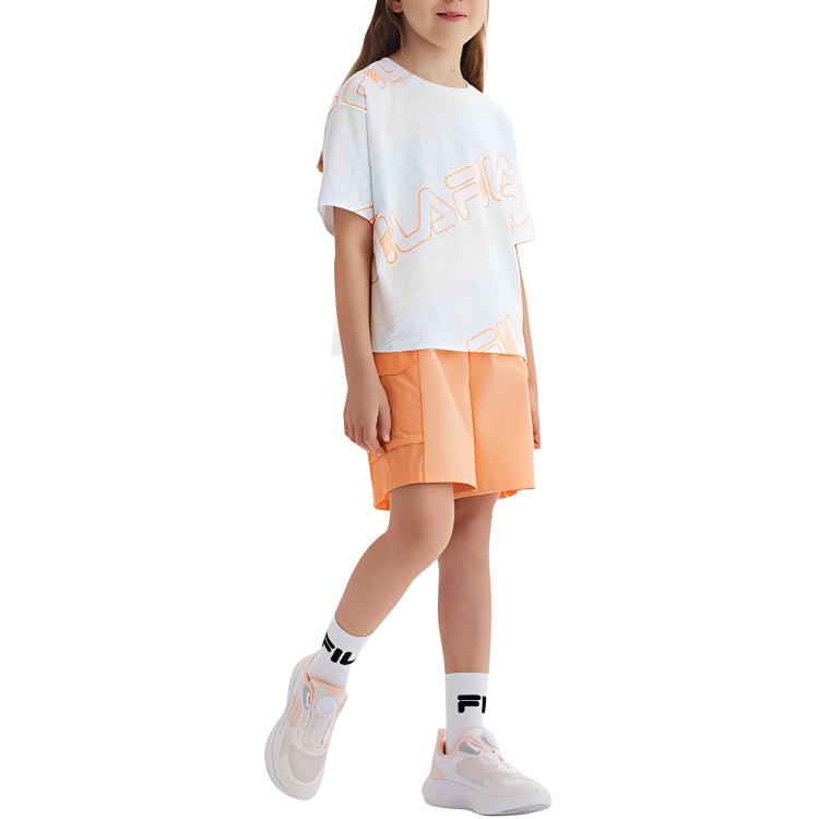 Шорты Teenagers Fen Orange FILA KIDS, оранжевый — фото 4