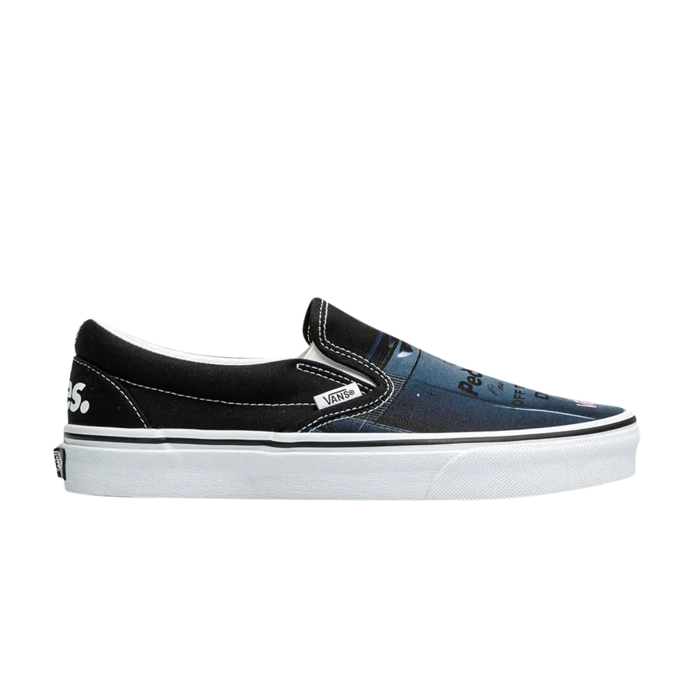 Персики. Слипоны One Universe x Classic Vans, черный