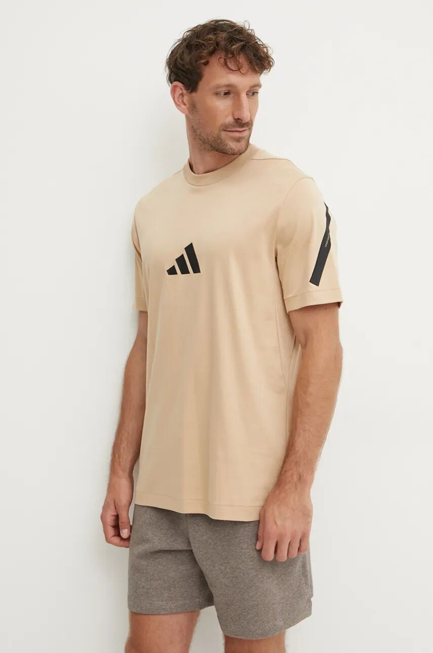 

Футболка adidas ZNE из хлопка, бежевый
