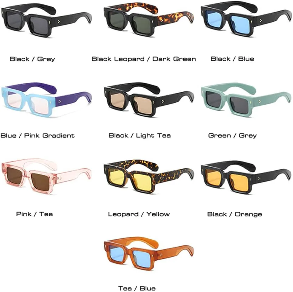 

Солнцезащитные очки UV400 с прозрачными градиентными линзами Rivets Clear Ocean в стиле панк, для женщин и мужчин, для бега и активного отдыха UYPTK, Tea Blue