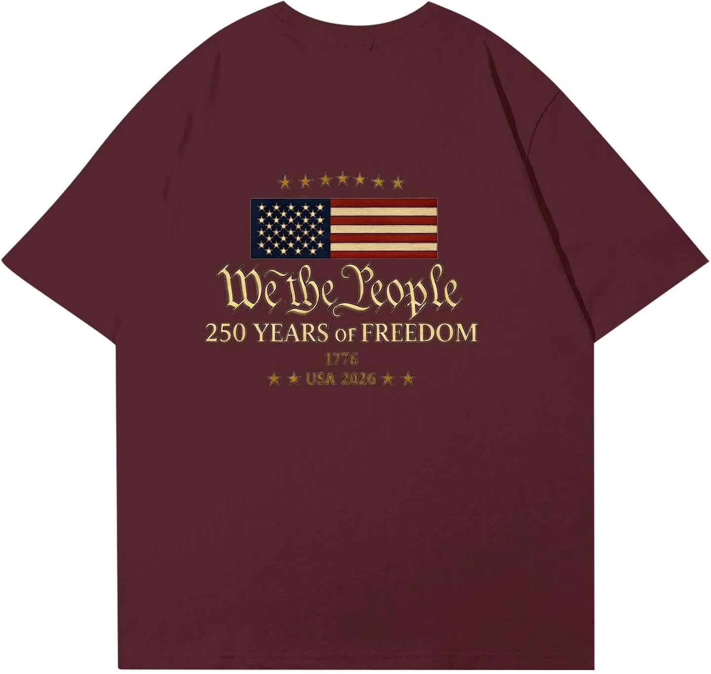 Блуза женская с принтом Independence Day, Polyester, 2-wine — фото 4