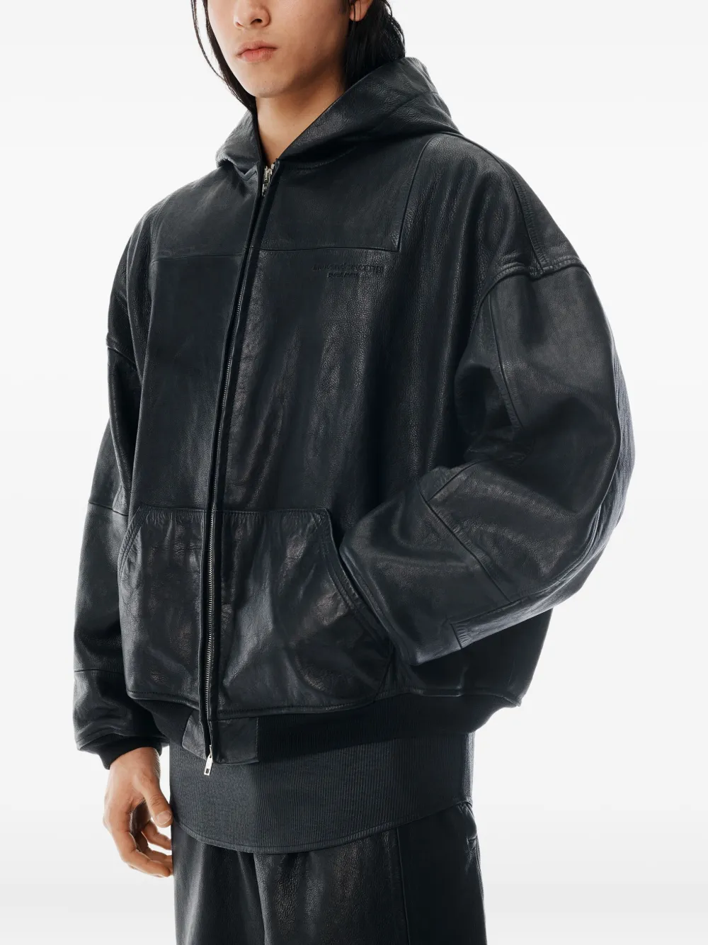 Мини-юбка с вязаной нашивкой-логотипом Alexander Wang, черный — фото 4