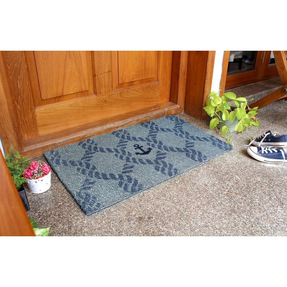 

КоверSmith Marine Anchor Doormat — 18 x 30 дюймов RugSmith, серый