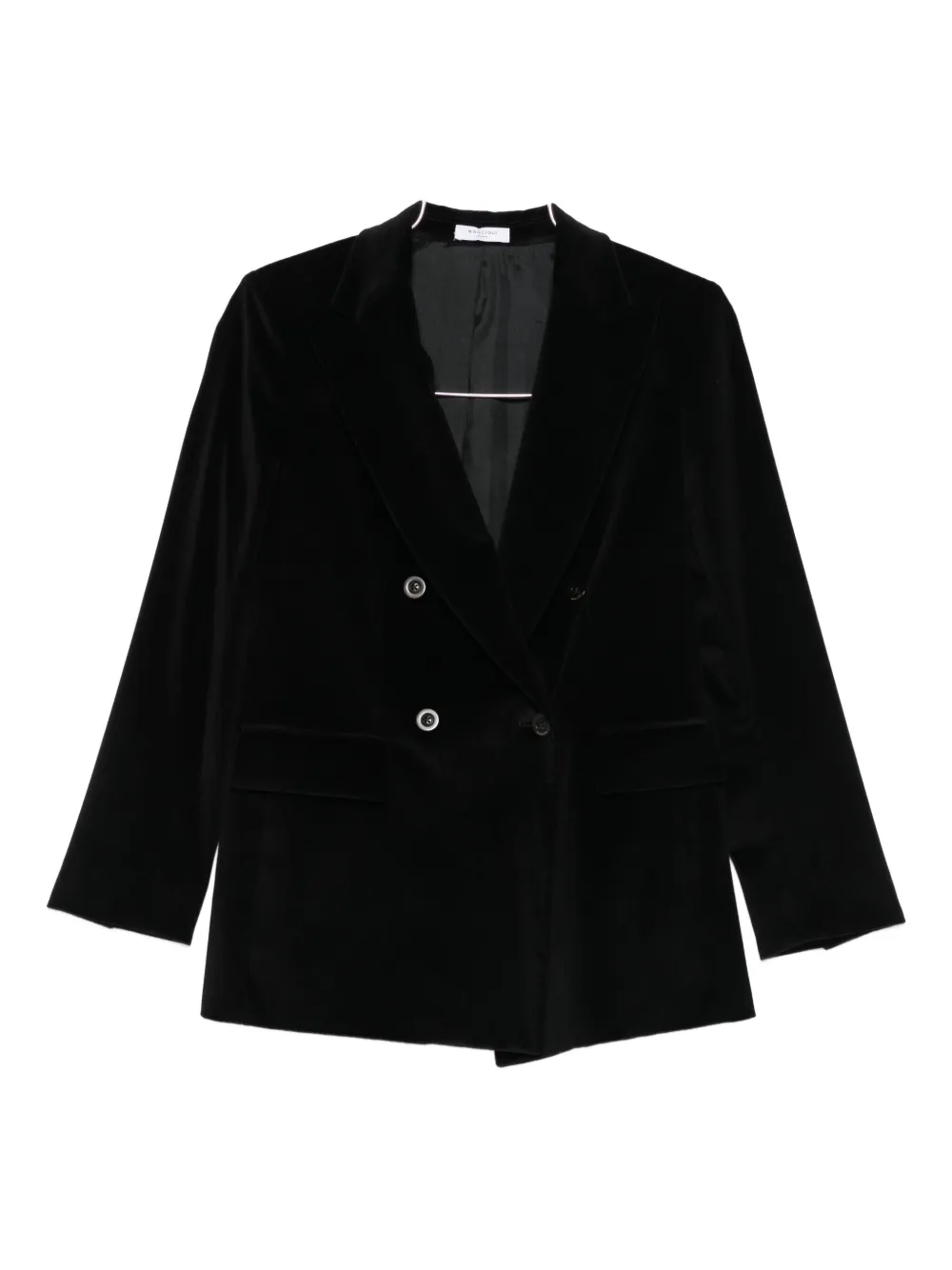 

Вельветовый двубортный пиджак Boglioli, черный