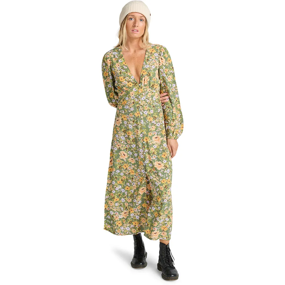 

Платье Billabong Cool Night long sleeve long, зеленый