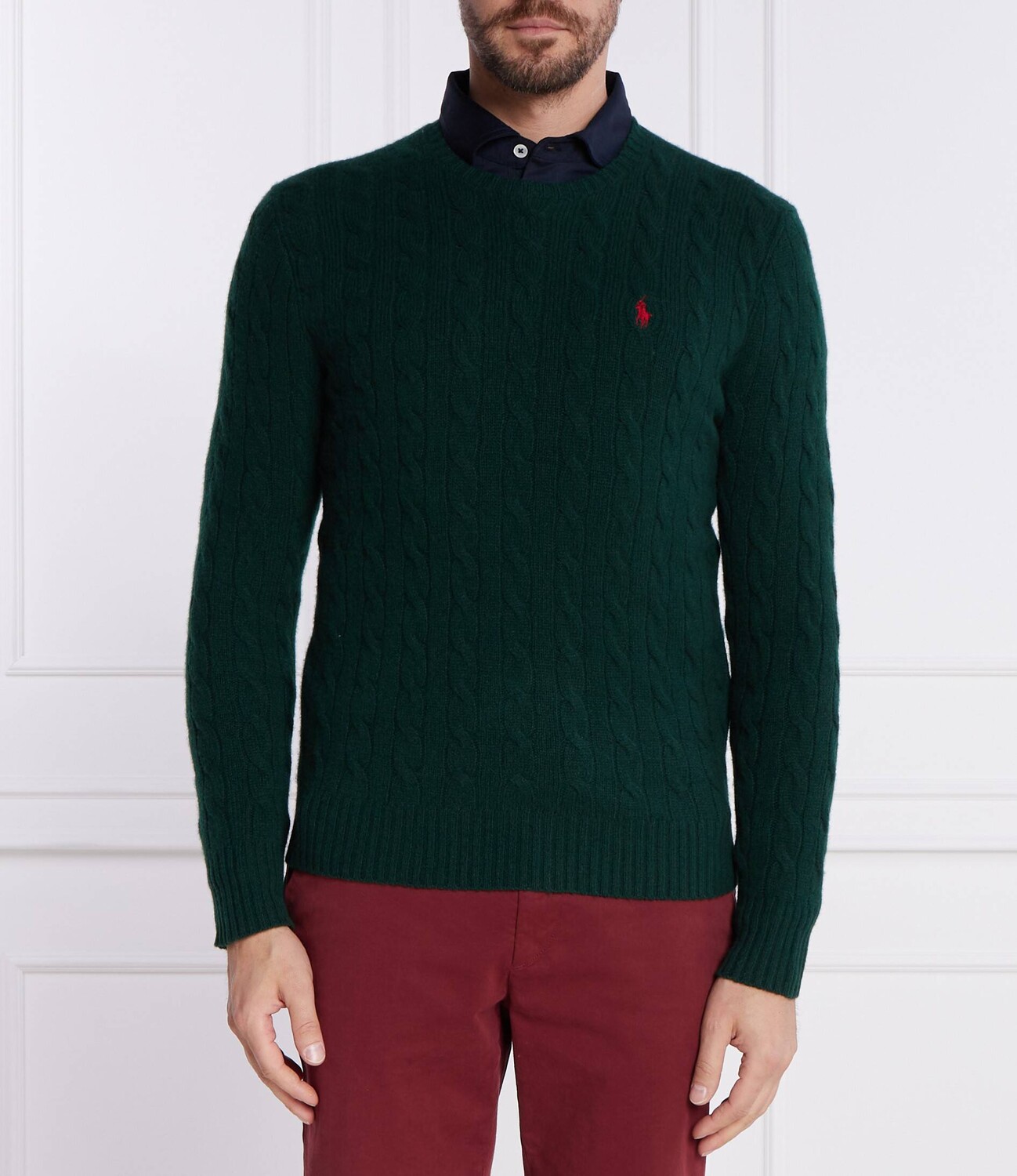 

Свитер POLO RALPH LAUREN Slim Fit, зеленый