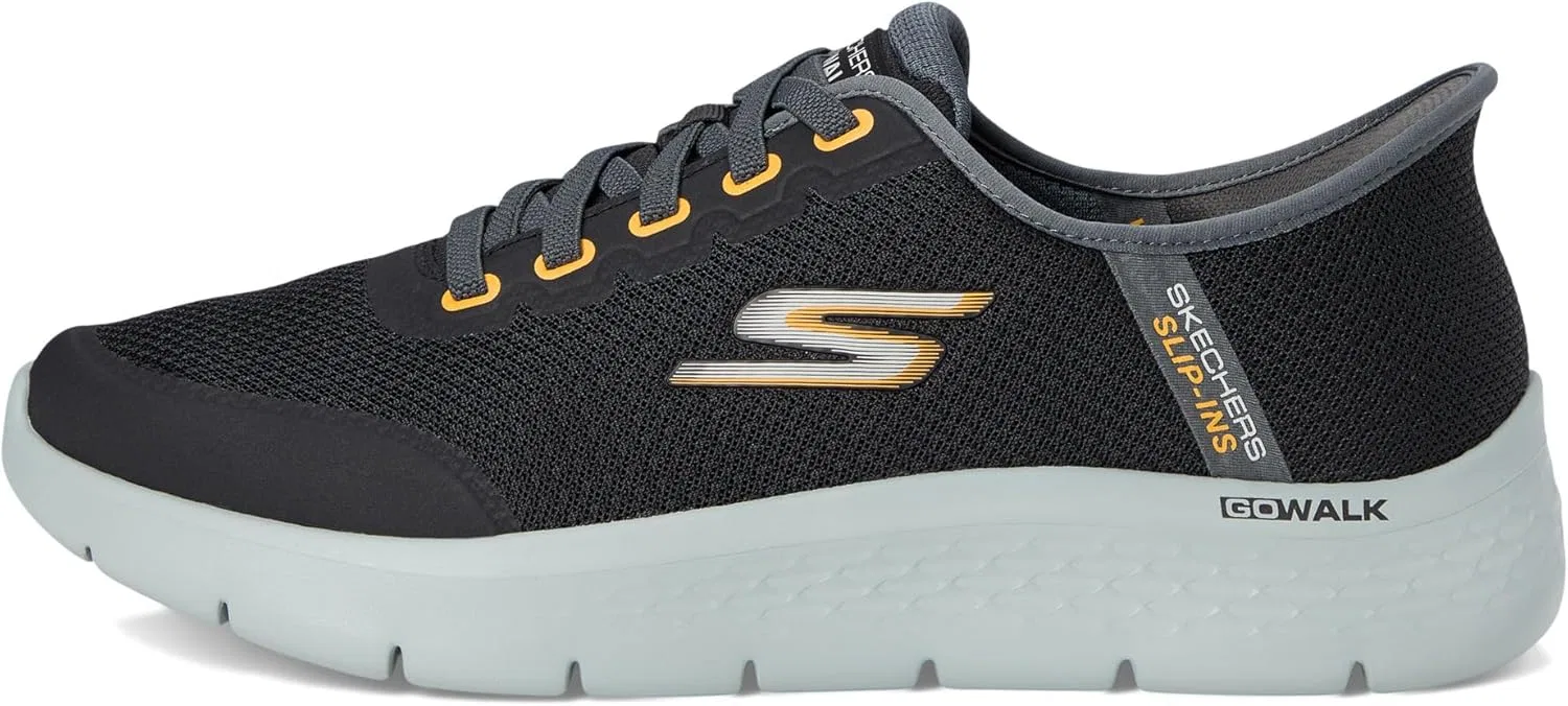 Мужские кроссовки Skechers Hands Free Slip-Ins Go Walk Flex-Netro, Black — фото 4