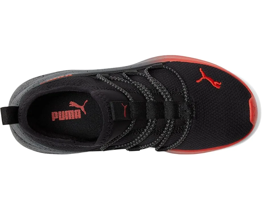 Кроссовки PUMA Kids Softride One4All Slip-On Shoes (Little Kid), Puma Black/For All Time RedSee Less — фото 2