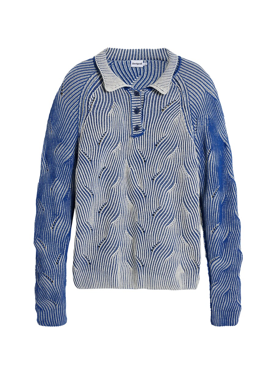 

Свитер Desigual, цвет Smoke blue/Cobalt blue