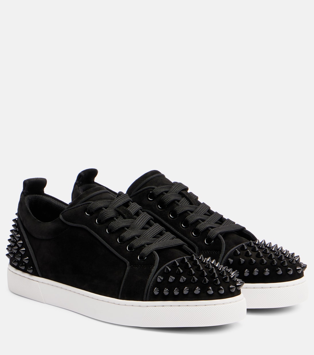 Кроссовки Louise Junior Spikes из замши Christian Louboutin, черный