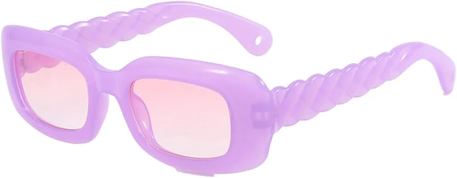 

Модные солнцезащитные очки в маленькой оправе для женщин и мужчин, для летних путешествий, отдыха на природе и вождения, защита от УФ-излучения UV400 TKKTLLT, Purple Purple