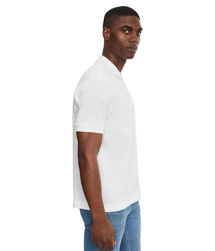 Поло Lacoste Classic Fit Embossed Branding, белый — фото 3