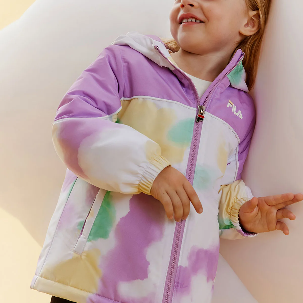FILA KIDS Пуховик Fan Bean фиолетовый детский — фото 4