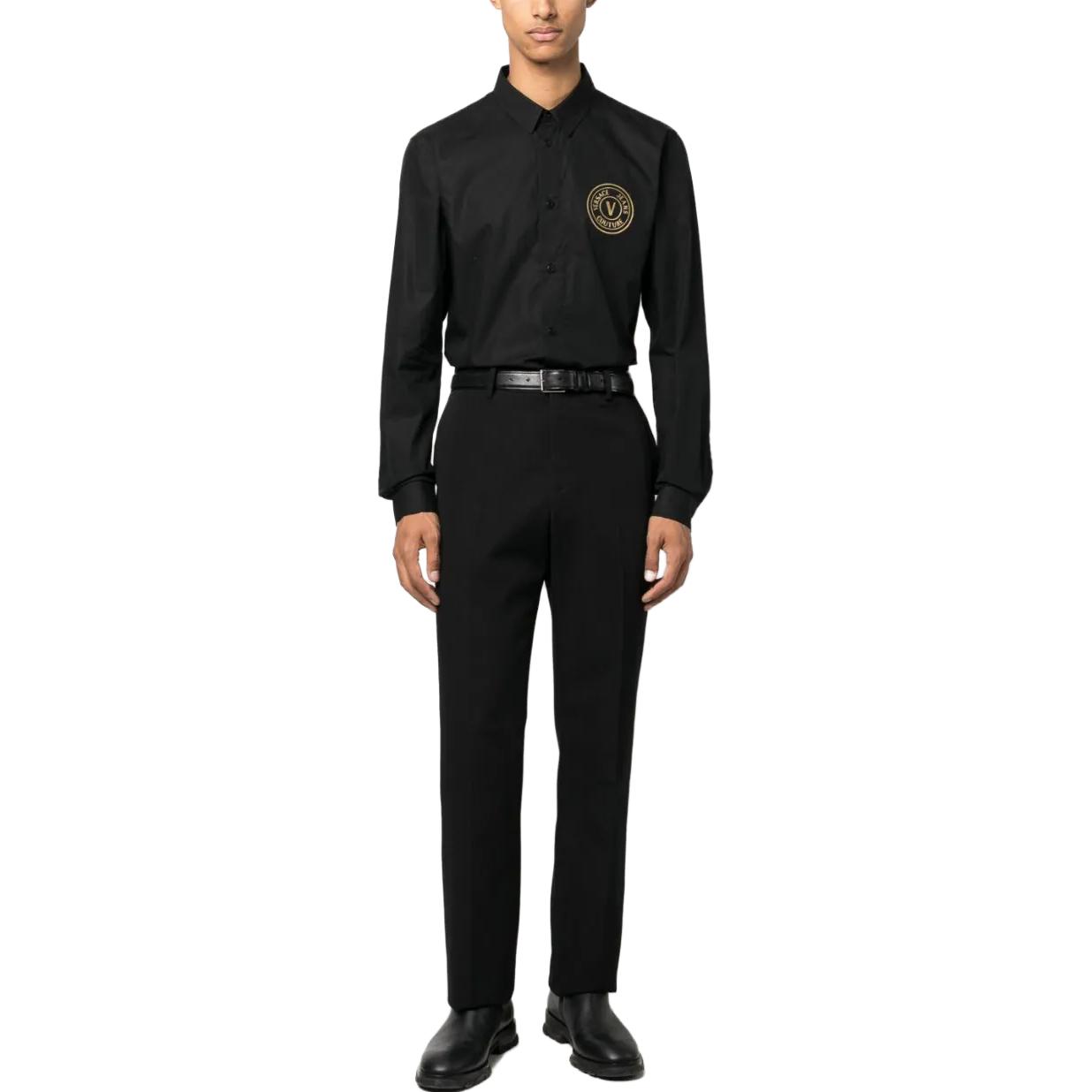 VERSACE Рубашка Jeans Couture Embroidered logo Shirt — фото 4