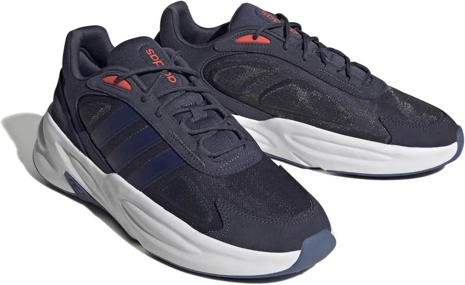 Мужские кроссовки Adidas Ozelle Cloudfoam, Shadow Navy Dark Blue Bright Red — фото 2
