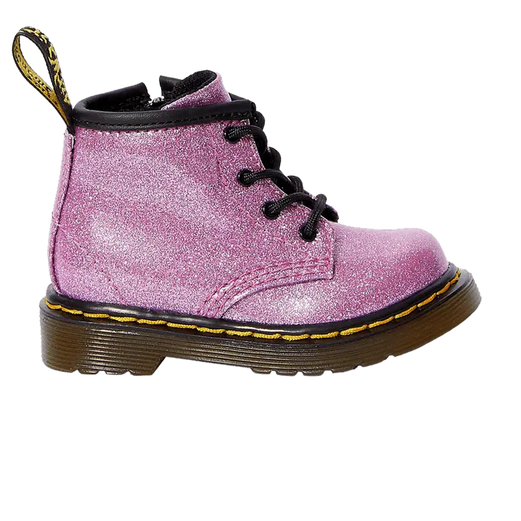 

Ботинки Dr. Martens 1460 Glitter Lace Up Boot Toddler Dark Pink, розовый