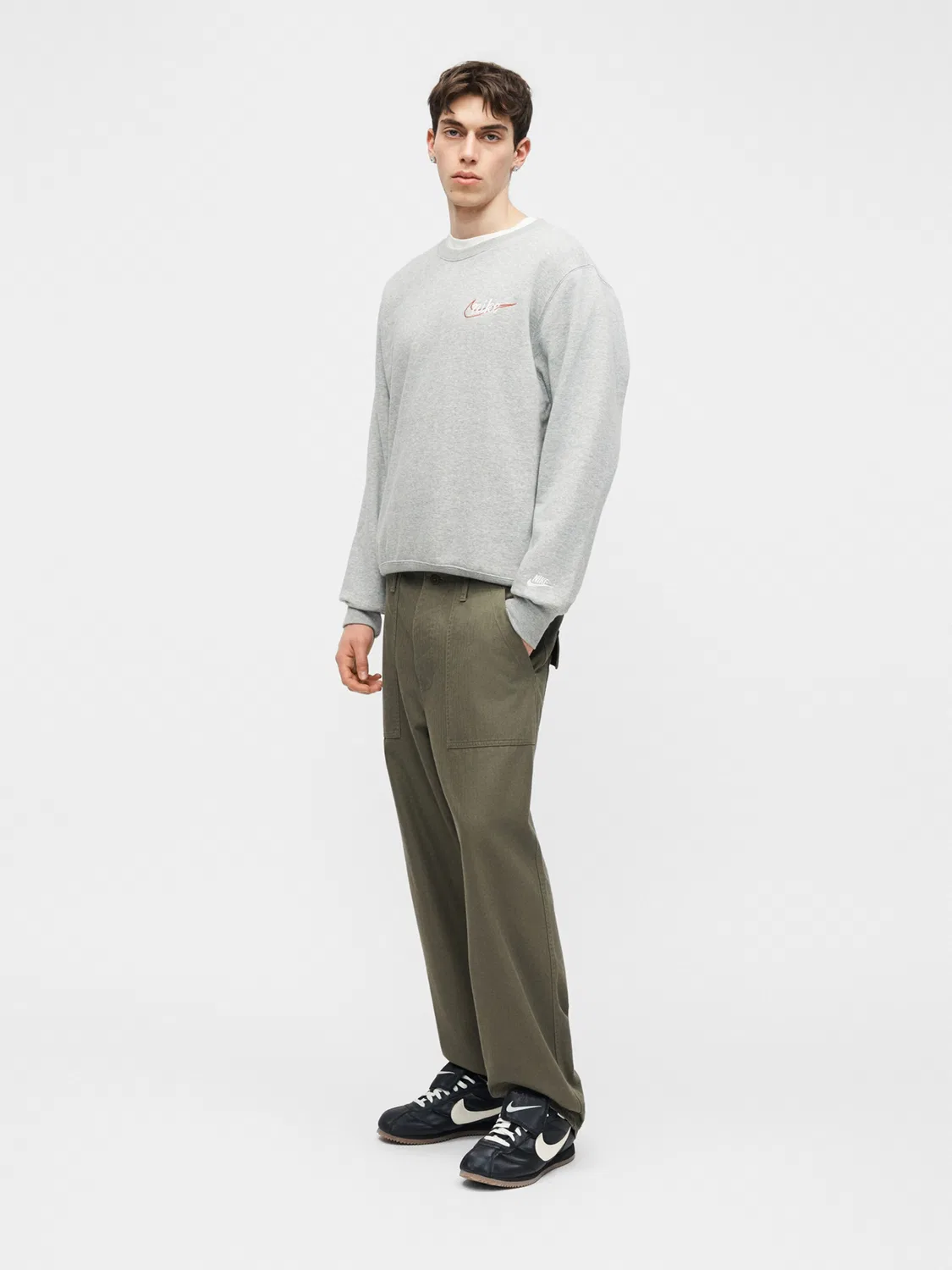 Толстовка 'CLUB' Nike Sportswear, Mottled Grey — фото 4