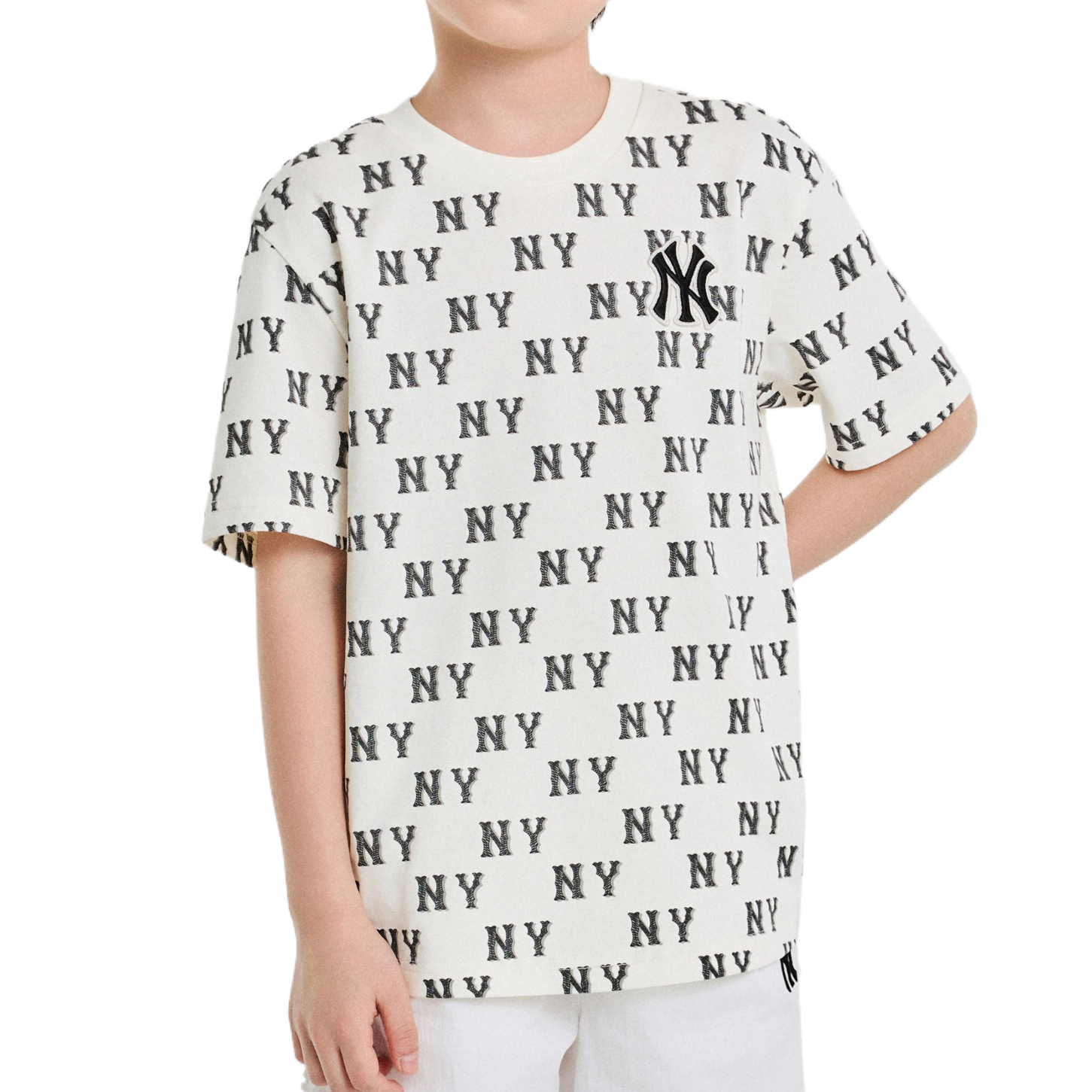 MLB KIDS Футболка New York Yankees SS25 молочная белая детская — фото 4