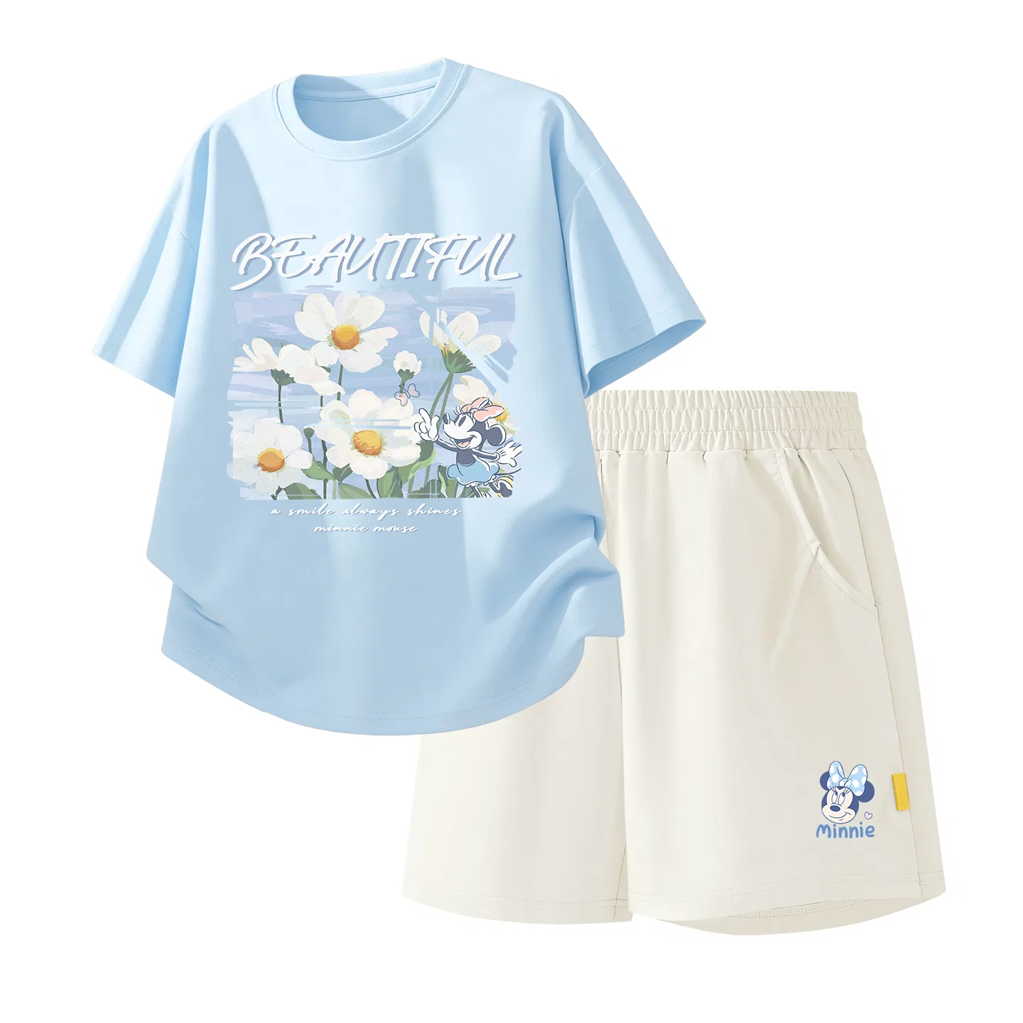 Детский спортивный костюм Casual Sportswear 2 Piece Set Disney, Dixia Flower Sky Blue+Di L Naughty Ni K_ Bottom Right Cloud White