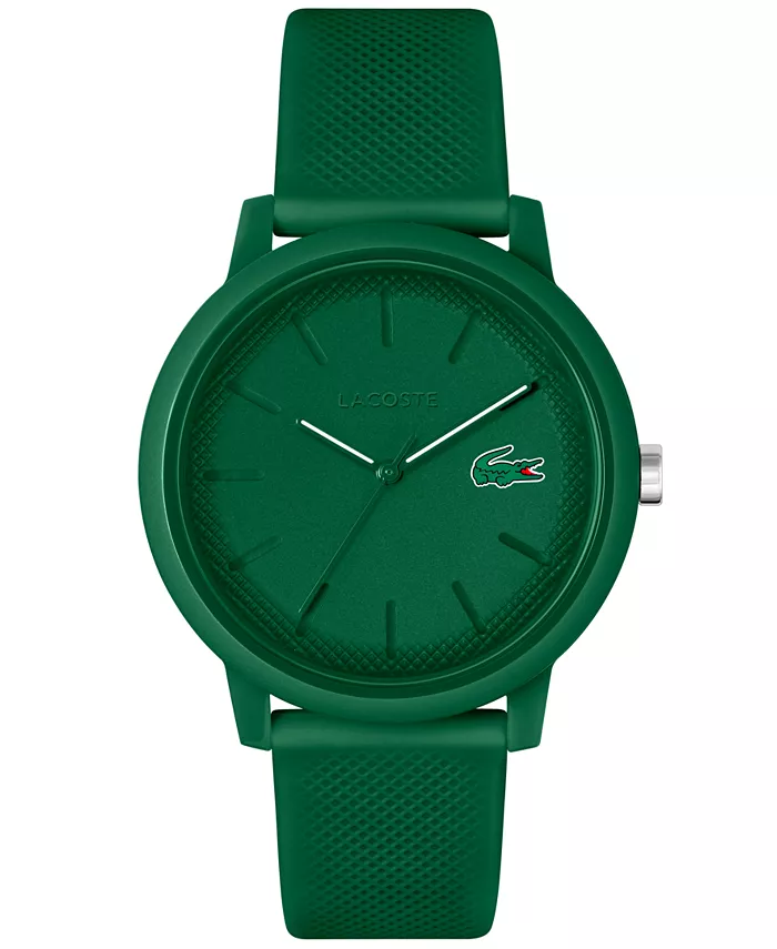

Мужские часы L.12.12 с зеленым силиконовым ремешком, 42 мм Lacoste