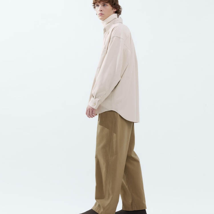 U Коллекция Рубашка Мужская Uniqlo, серый — фото 4
