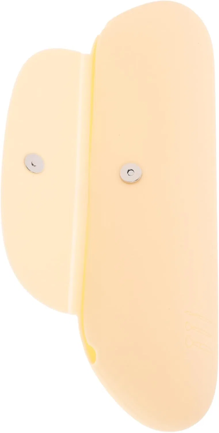 Косметичка силиконовая для кистей OHPHCALL, светло-желтая, 23x7.8x3 см