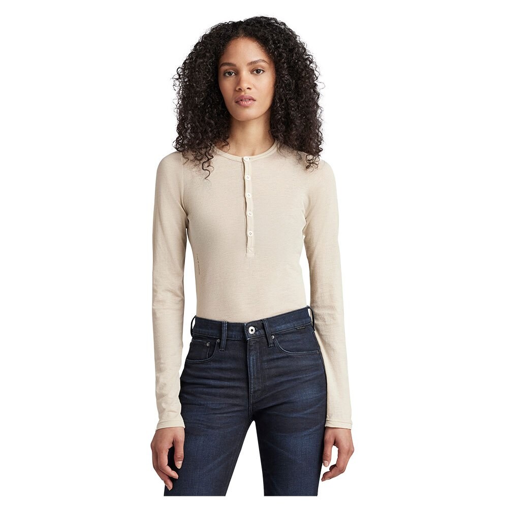 

Боди G-Star Henley Slim, бежевый