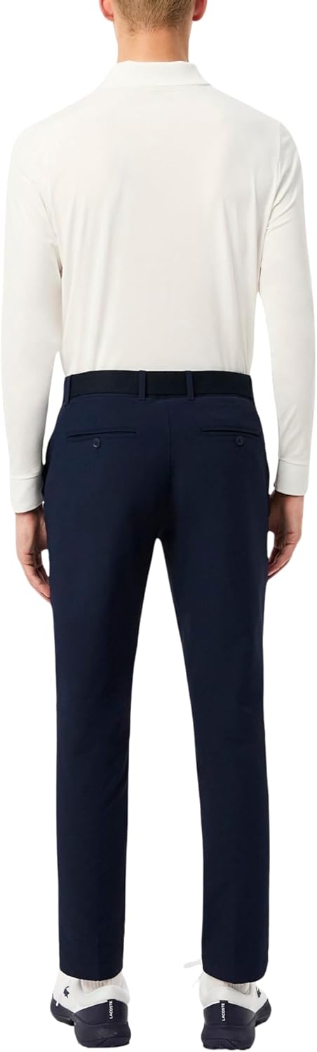 Мужские спортивные утепленные гольф-брюки Lacoste Sport Slim Fit с водоотталкивающей пропиткой, Navy Blue — фото 3