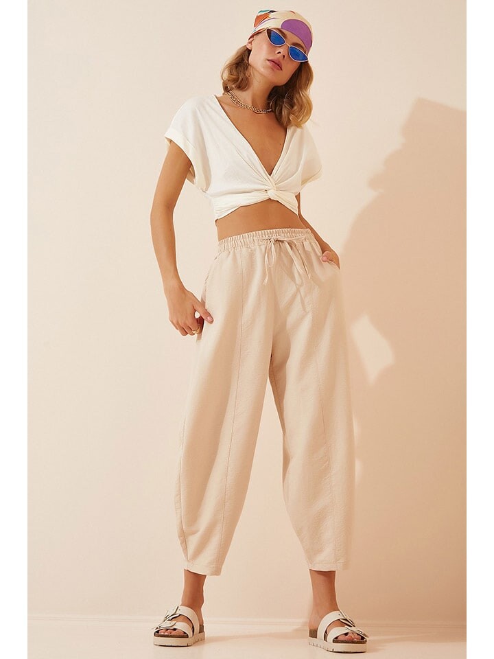 

Тканевые брюки Happiness Istanbul Hose, кремовый