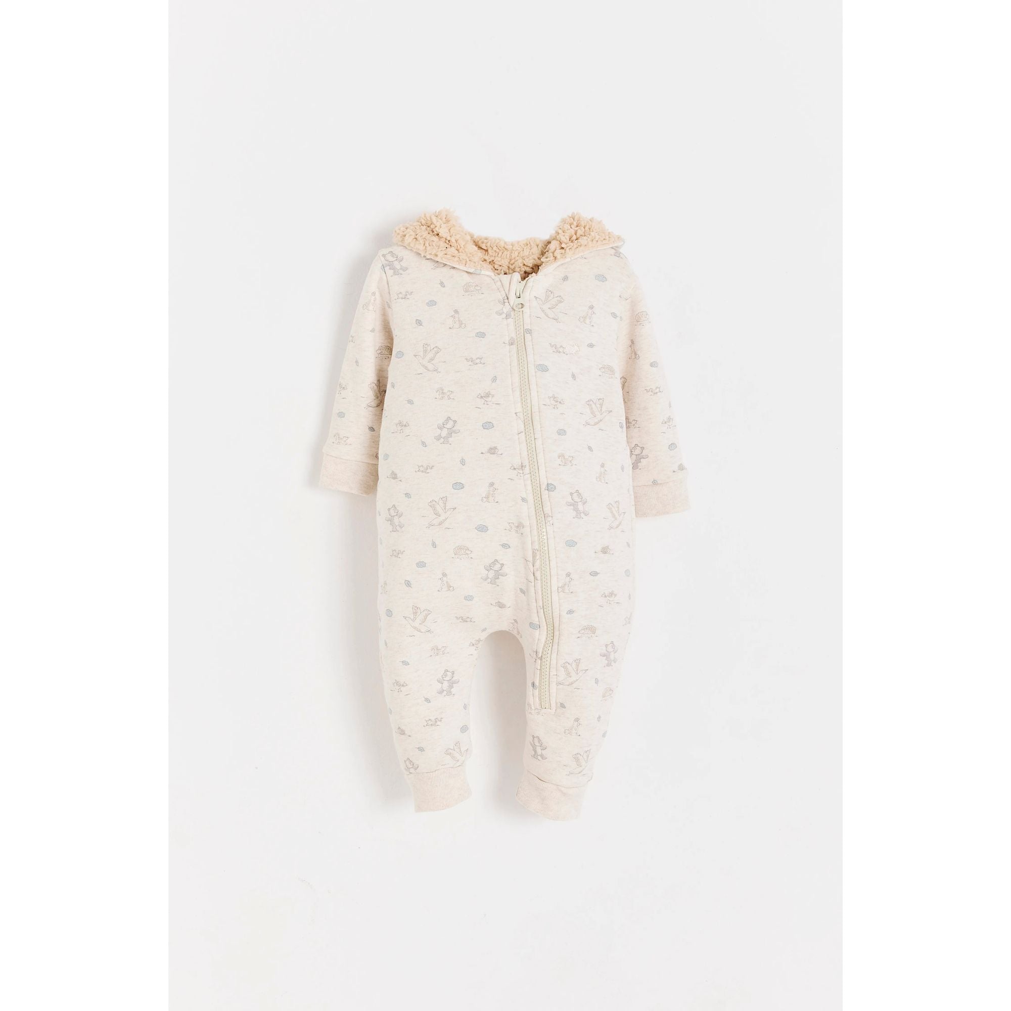 

Комбинезон на молнии в лесном стиле Babycottons, full-print