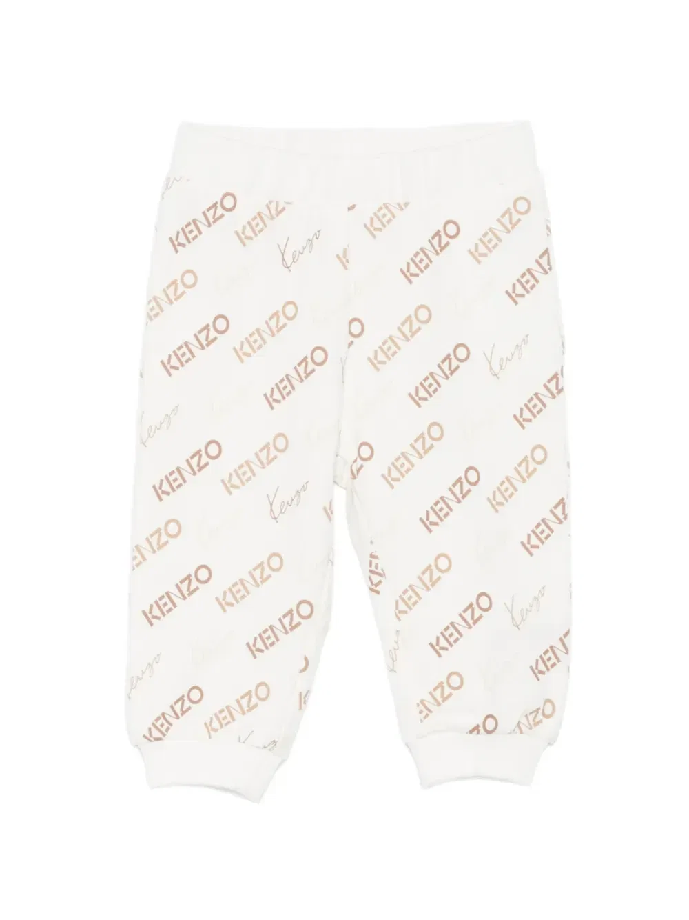 Спортивный костюм с капюшоном и узором (комплект из двух предметов) Kenzo Kids, бежевый — фото 3