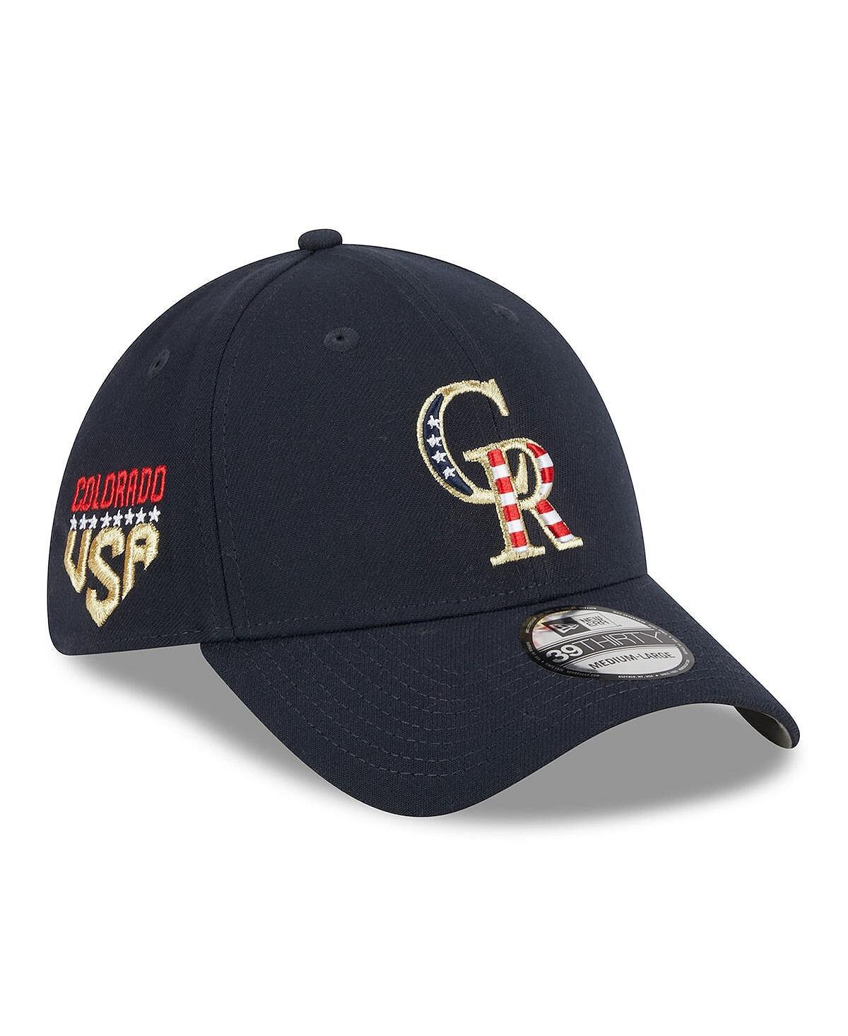

Мужская темно-синяя шляпа Colorado Rockies 2023 Fourth of июля 39THIRTY Flex Fit Hat New Era