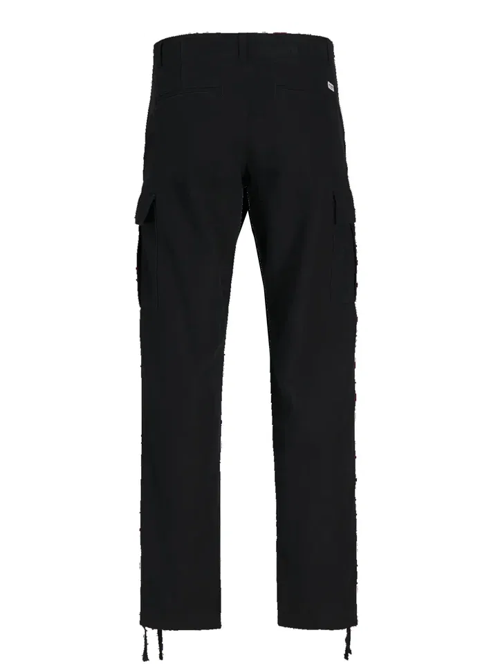 Штаны карго прямого кроя, Regular Waist JACK & JONES Junior, черный — фото 2