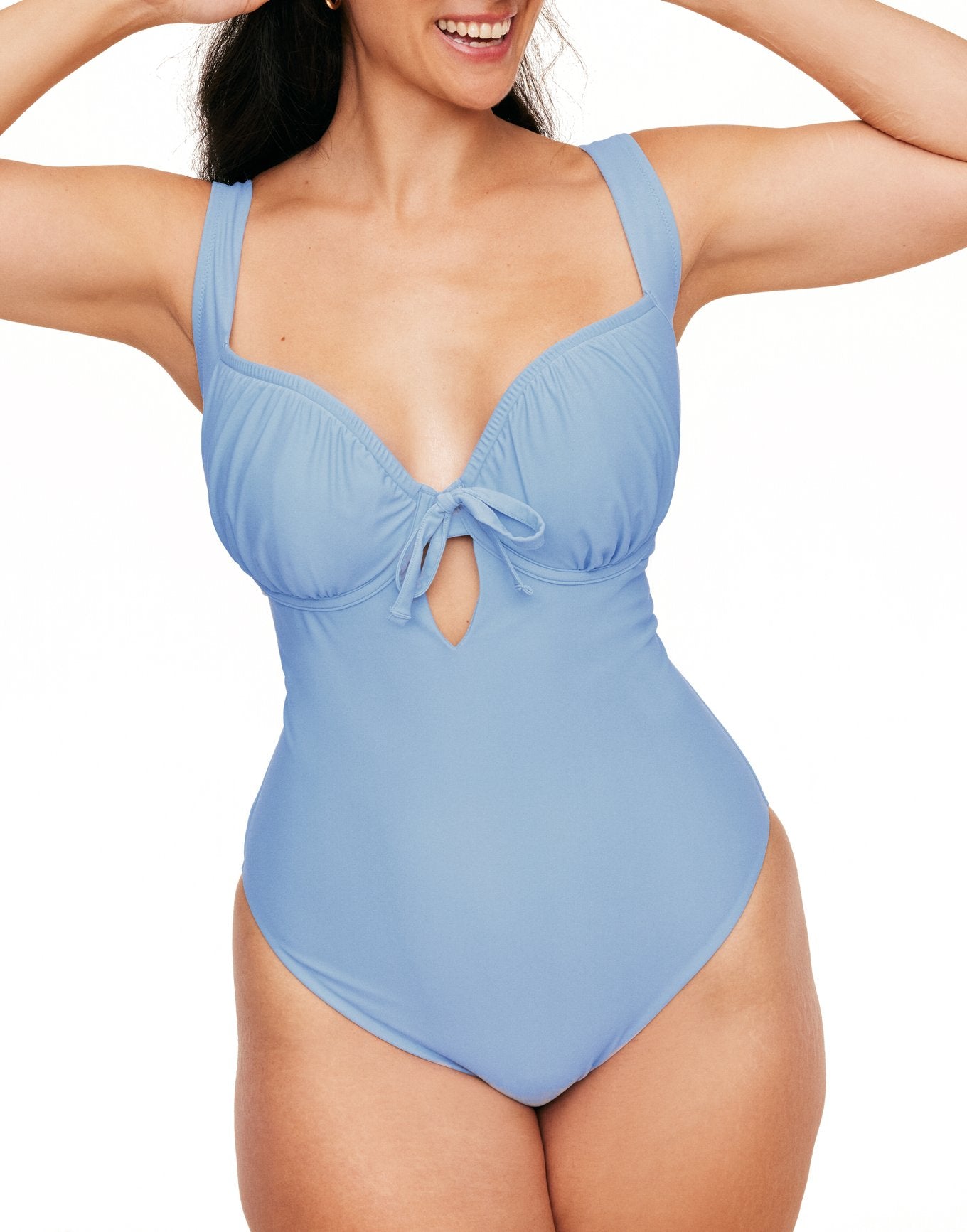 

Женский купальник больших размеров Annabee, цельный Adore Me, цвет chambray blue