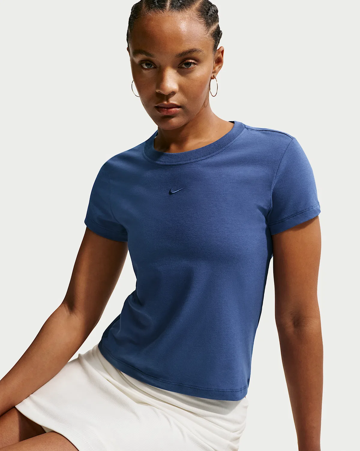 Женская футболка Nike Sportswear Chill Knit, Mystic Navy — фото 3