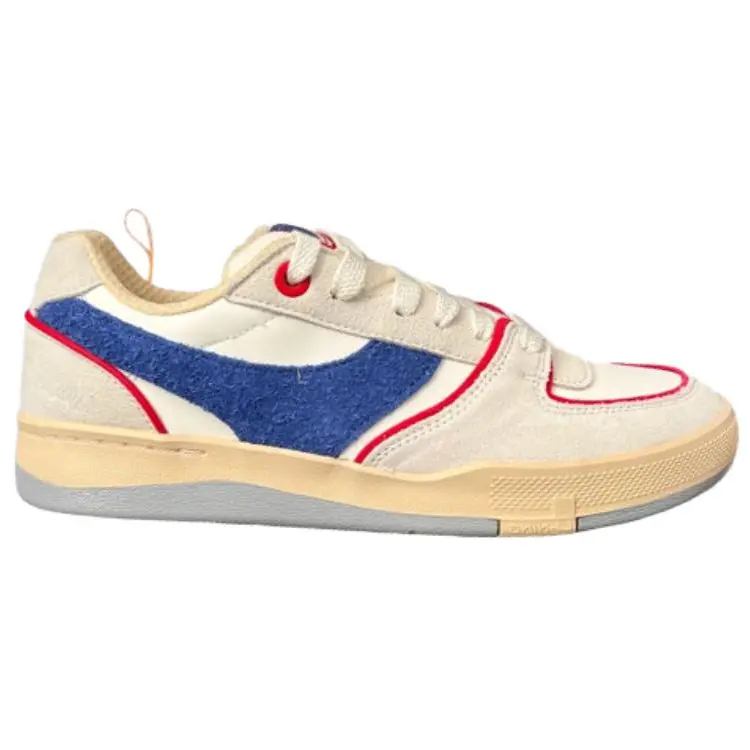 Кроссовки LINING Skateboarding Shoes Men Low-top Off-white/dark Sail Blue, белый/синий — фото 2