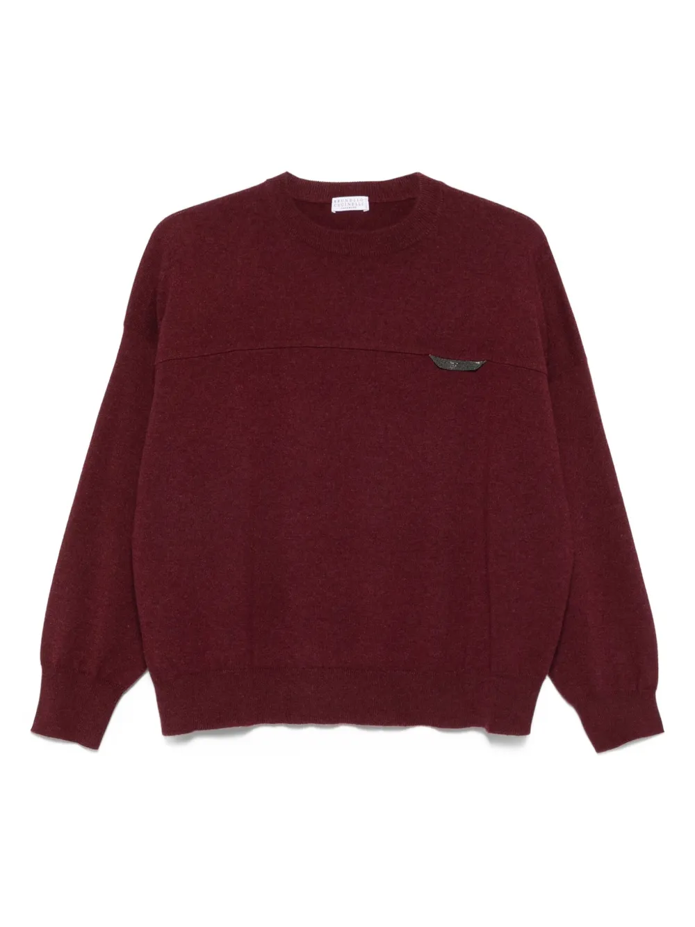

Джемпер с декором Monili Brunello Cucinelli, красный