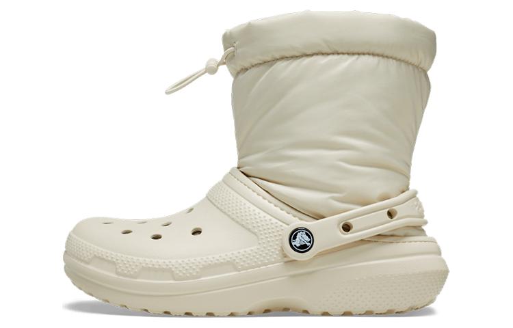 Женские ботинки Crocs водонепроницаемые зимние, белый