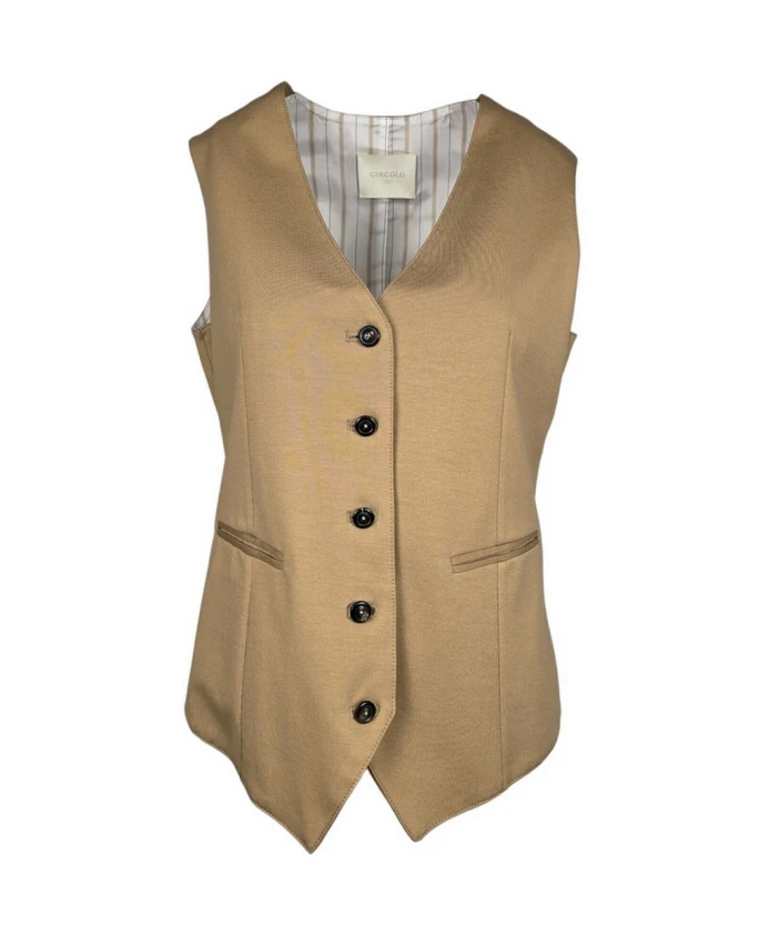 

Жилет из верблюжьего хлопка Circolo 1901, коричневый