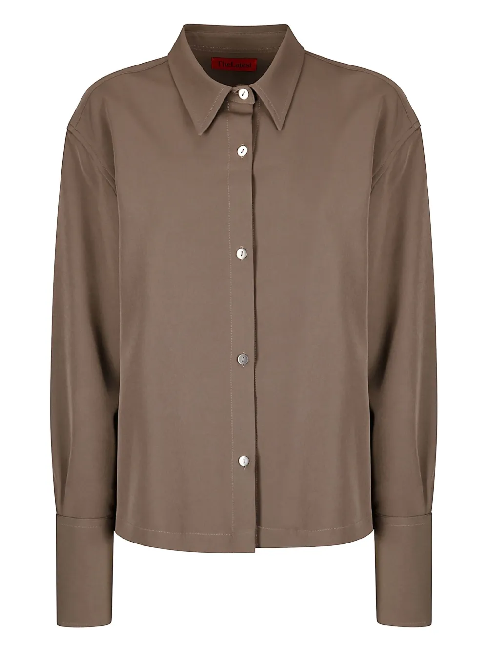

Рубашка с длинными рукавами и застежкой на пуговицы THELATEST, коричневый