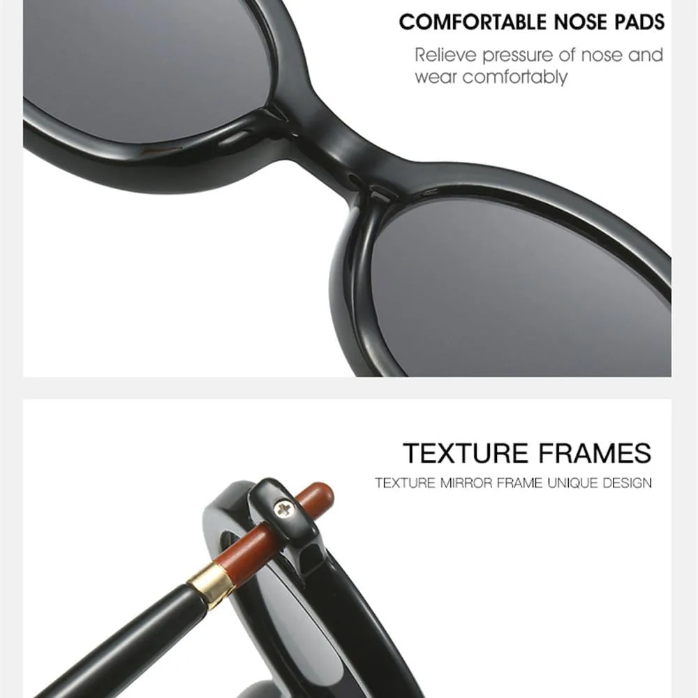 

Овальные двухцветные женские модные солнцезащитные очки UV400 винтажные светло-серые мужские солнцезащитные очки с заклепками WNCKSQ, Light Tea Champagne