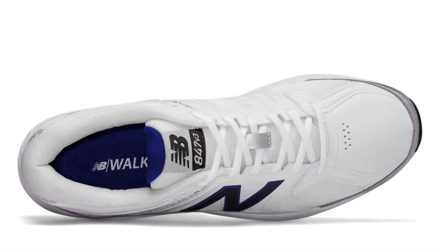 New Balance Мужские прогулочные кроссовки 847 V3 в бело-сине-сером цвете — фото 3
