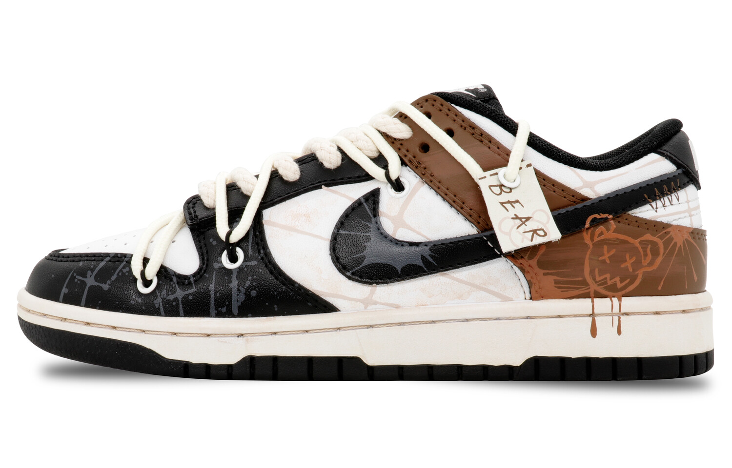 

Кроссовки Nike Dunk Skateboarding Shoes Women's Low-top Brown/black/gray, цвет Coffee