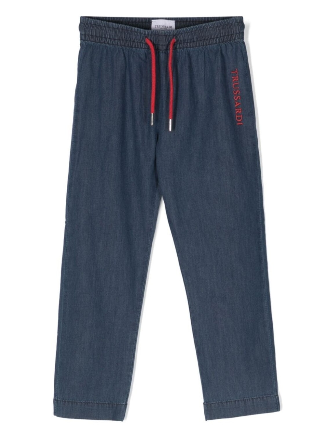 

Trussardi прямые брюки из ткани шамбре, синий