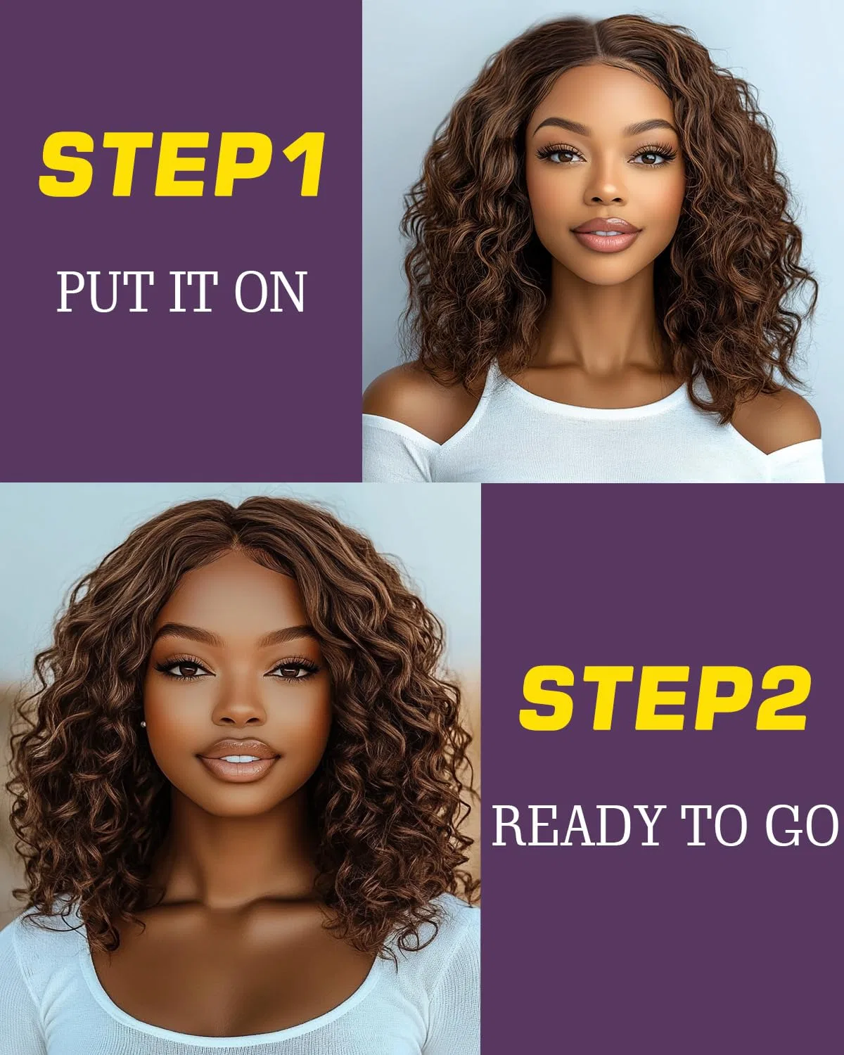 Женский парик «Deep Wave» из натуральных волос от FASHION IDOL Fashion Idol, M-P4/30 — фото 2